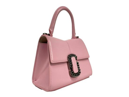  마크제이콥스 크로스백 마크 제이콥스 세인트 마크 미니 탑 핸들 사첼 크로스바디 백 실버 - MARC JACOBS