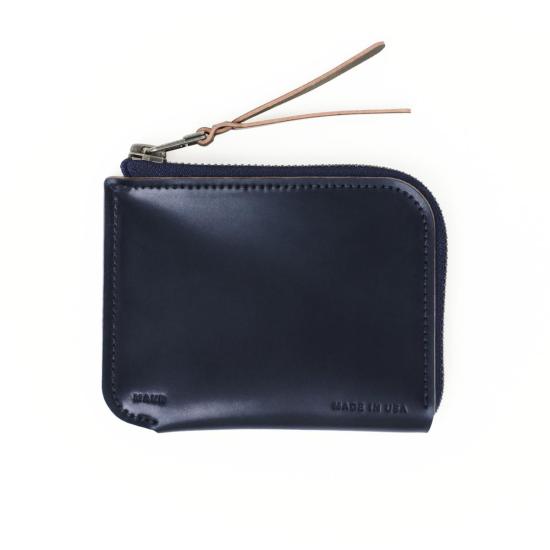  메이커 남성지갑 Makr Cordovan Zip Luxe V2 지갑 네이비 쉘 코도반