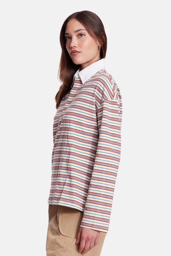  더 타일 클럽 스웨터 BCW2692T ORANGE MULTI STRIPE - THE TILE CLUB
