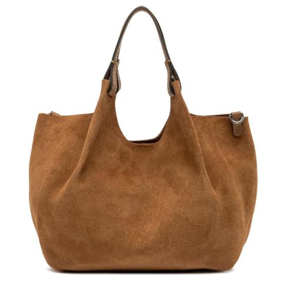  지아니 끼아리니 숄더백 Gianni Chiarini Dua 가죽 미니 버킷 백 카라멜 - GIANNI CHIARINI