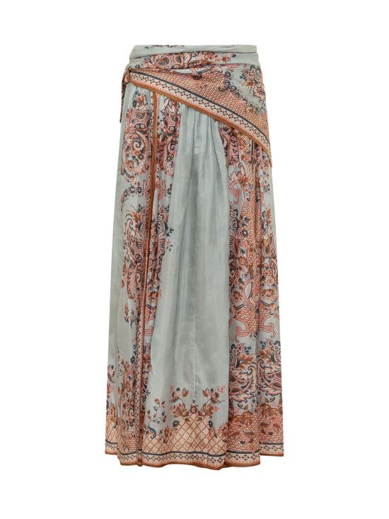26FW 짐머만 롱 스커트 8066SSS261 BLUPF BLUE PAISLEY FLORAL - ZIMMERMANN