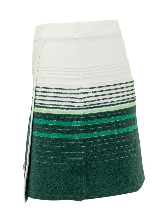 26FW 카사블랑카 숏 스커트 WPF26KW1396 01 WHITE GREEN - CASABLANCA