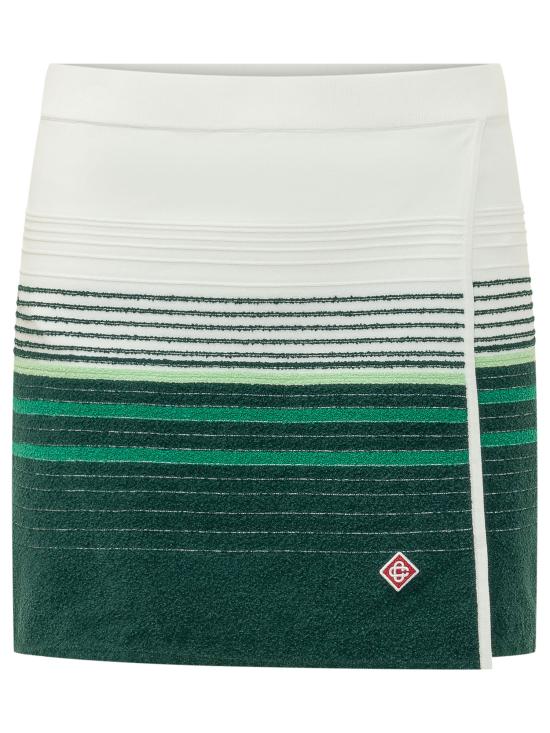 26FW 카사블랑카 숏 스커트 WPF26KW1396 01 WHITE GREEN
