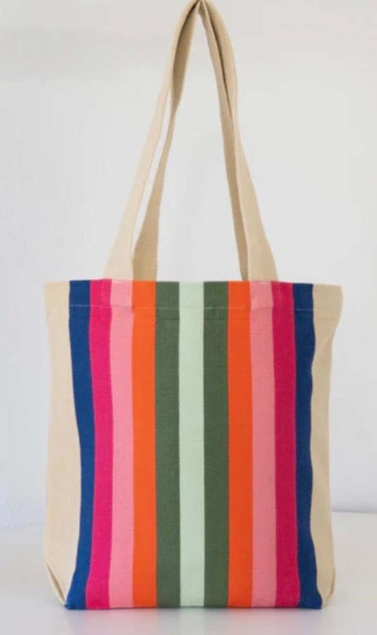  garza marfa 토트백 가르자 마르파 코튼 캔버스  스펙트럼 스트라이프 - OTHER BRANDS