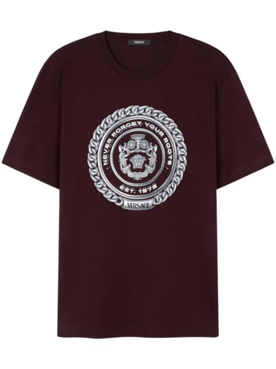 25SS 베르사체 반팔 티셔츠 1013302 1A13402 2LE00 Brown