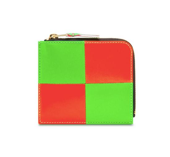  꼼데가르송 지갑 Comme Des Garçons Sa3100 Fs  Fluo 스퀘어 오렌지/그린