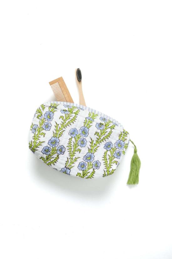  Inner Child 뷰티 케이스 내면의 아이 물망초 블록 프린트 메이크업 백 - OTHER BRANDS