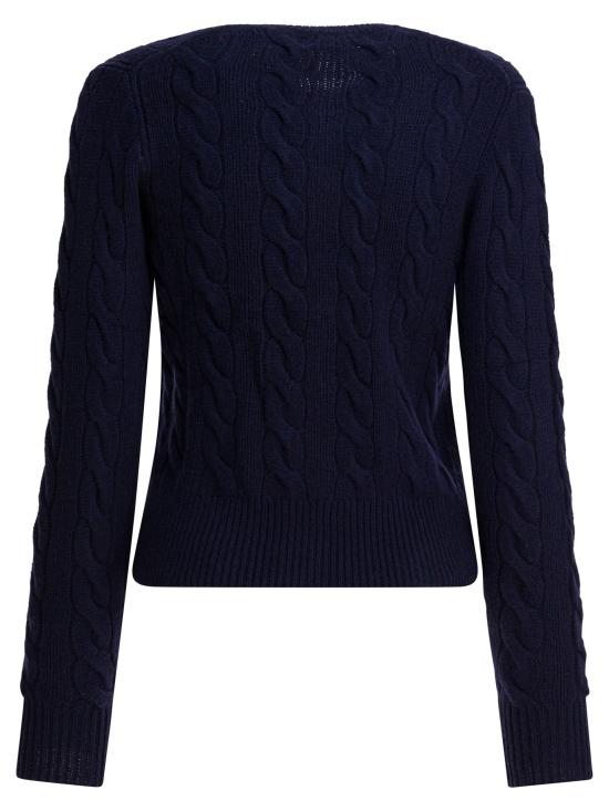 26FW 폴로 랄프로렌 로고 자수 크루넥 가디건 211972104004HUNTER NAVY Blue - POLO RALPH LAUREN