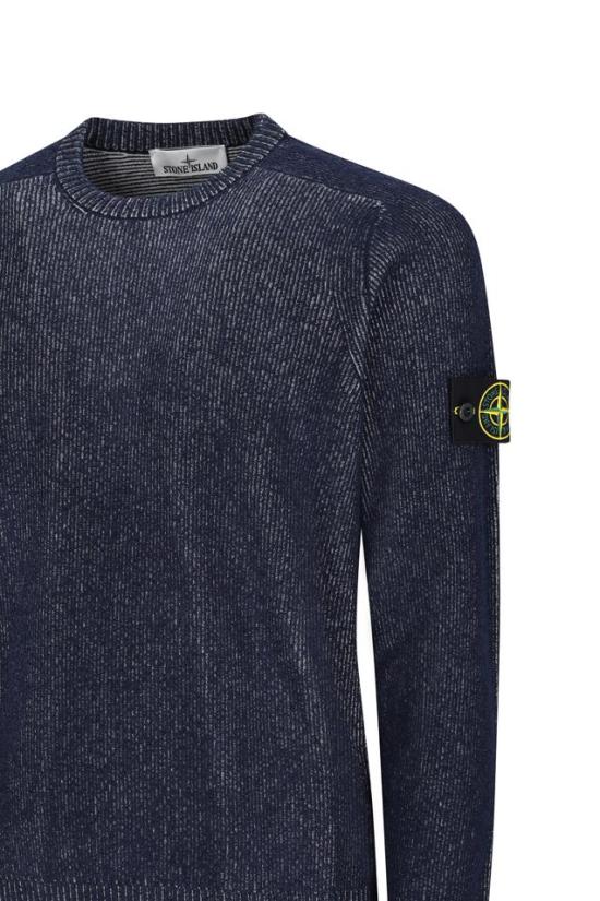 26SS 스톤 아일랜드 플래팅 립 코튼 부클 루즈핏 크루넥 점퍼 5100033S0N12 - STONE ISLAND