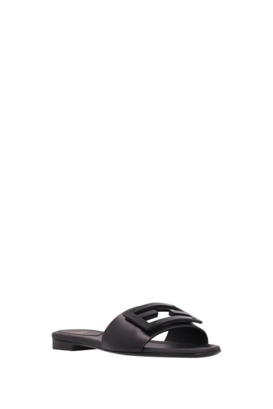 26FW 펜디 바게트 레더 슬라이드 8R8136AE7T BLACK - FENDI
