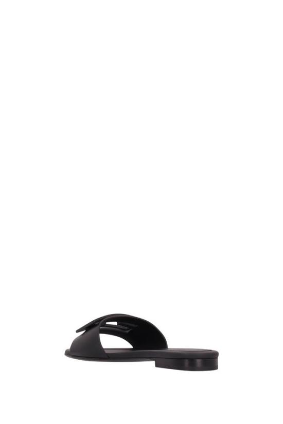 26FW 펜디 바게트 레더 슬라이드 8R8136AE7T BLACK - FENDI