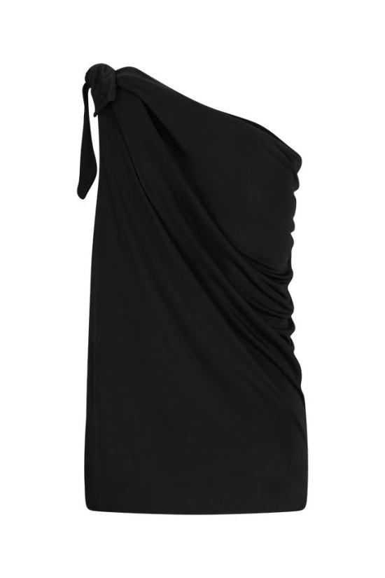  생로랑 숏 원피스 776453Y7F98 BLACK - SAINT LAURENT