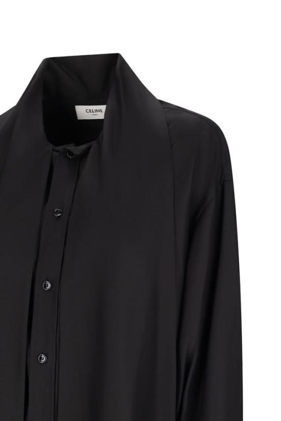 26FW 셀린느 크롭 라발리에르 셔츠 RC0950H25 - CELINE