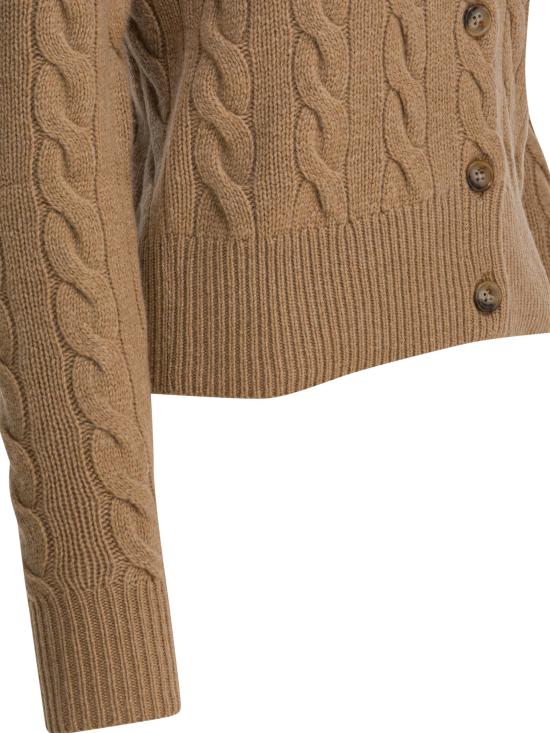 26FW 폴로 랄프로렌 로고 자수 크루넥 가디건 211972104001COLLECTION CAMEL Brown - POLO RALPH LAUREN