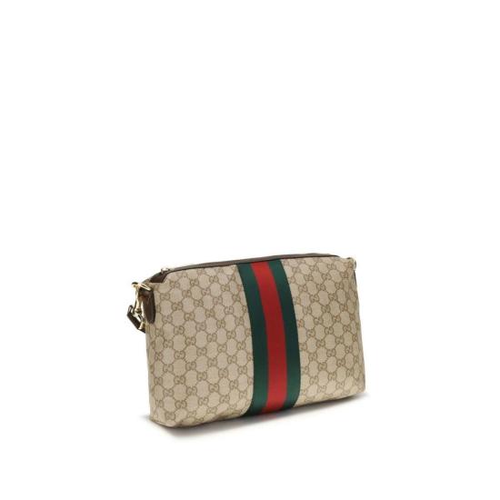  구찌 크로스백 미디엄 GG 숄더백 웹 스트라이프 베이지 - GUCCI