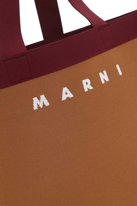  마르니 토트백 투톤 패브릭 미디엄 쇼핑백 - MARNI