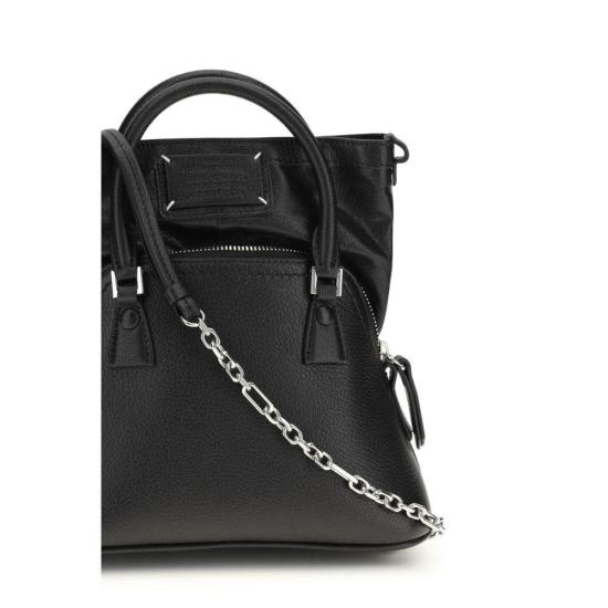  마르지엘라 토트백 메종  5 AC 미니 핸드백 블랙 - MAISON MARGIELA