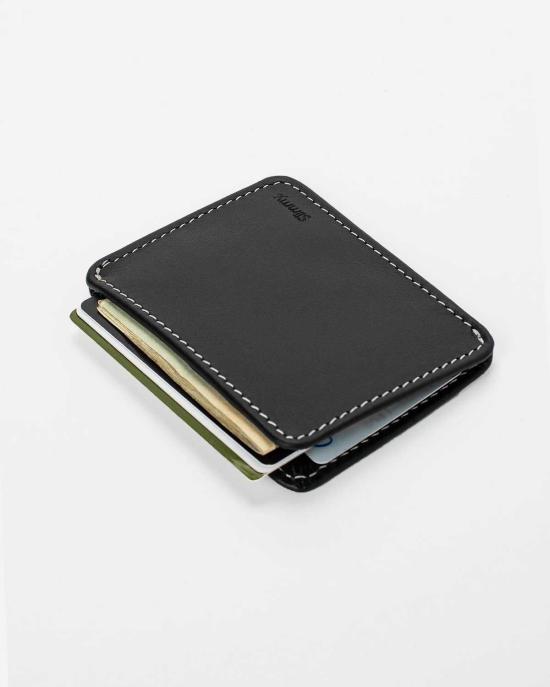  Slimmy 남성지갑 슬리미 R1 So 1 포켓 2 슬롯 스텔스 클래식 지갑 블랙/화이트 스티치/오일 탄 - OTHER BRANDS