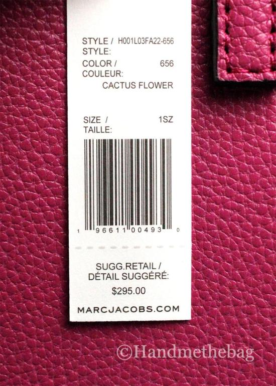  마크제이콥스 토트백 마크 제이콥스 미니 그라인드 선인장 꽃 무늬 가죽 크로스바디 토트백 - MARC JACOBS