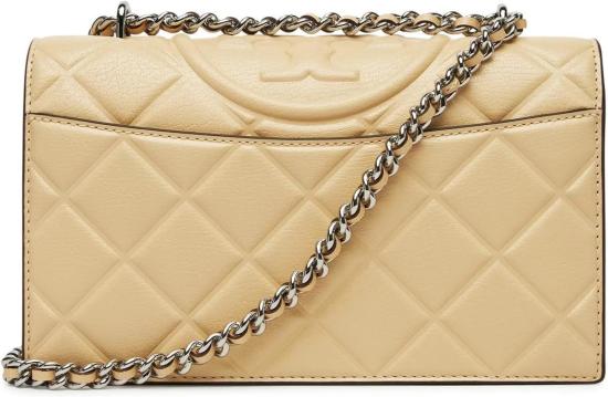  토리버치 크로스백 스몰 플레밍 다이아몬드 컨버터블 숄더백 바닐라 소프트 서브 - TORY BURCH
