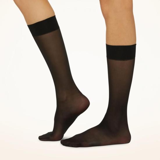  월포드 양말 울포드 새틴 터치 니하이 부츠 - WOLFORD