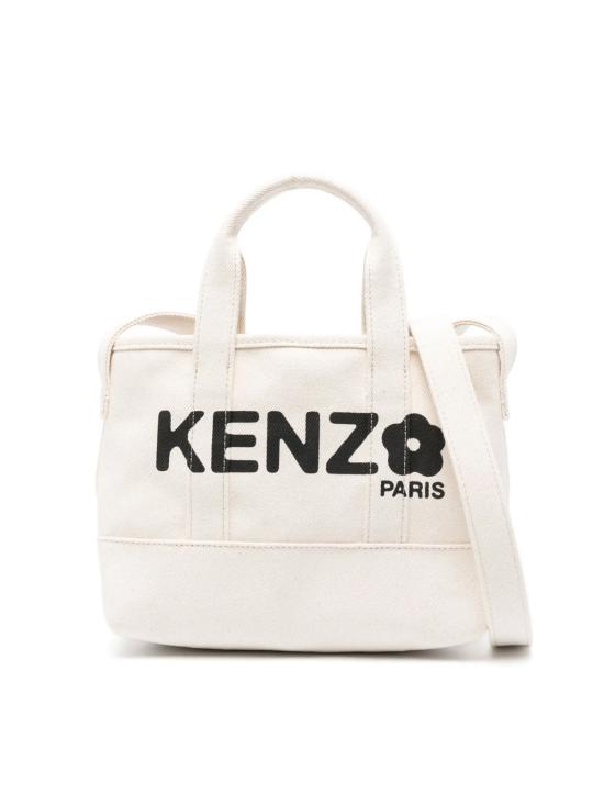  겐조 토트백 보케 플라워 로고  화이트 - KENZO