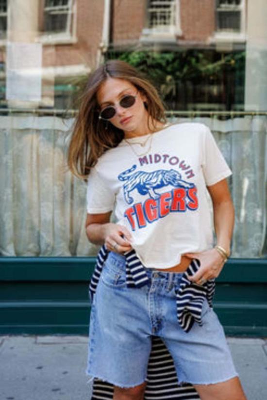  써니 섬웨어 반팔 티셔츠 써니 썸웨어 미드타운 타이거스 에브리데이 티셔츠 - SUNNY SOMEWHERE