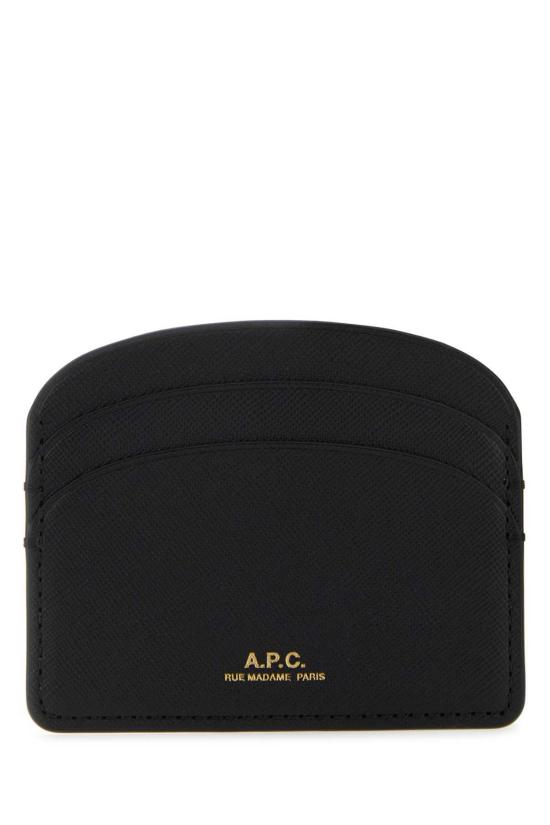  아페쎄 카드지갑 A.P.C. 데미 룬 가죽 카드 홀더 블랙