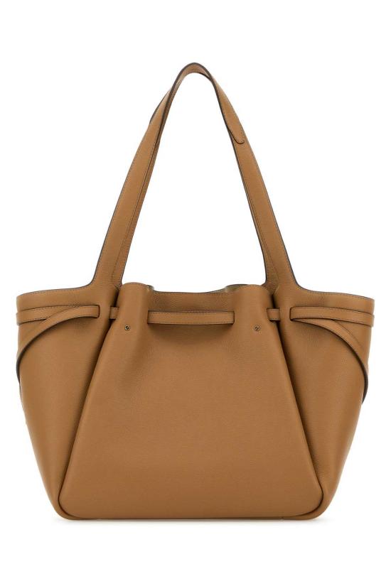  토리버치 숄더백 로미 가죽 쇼핑백 카멜색 - TORY BURCH