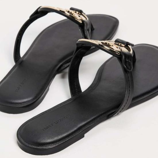 토리버치 샌들 토리 버치 메탈 밀러  퍼펙트 블랙/골드 - TORY BURCH