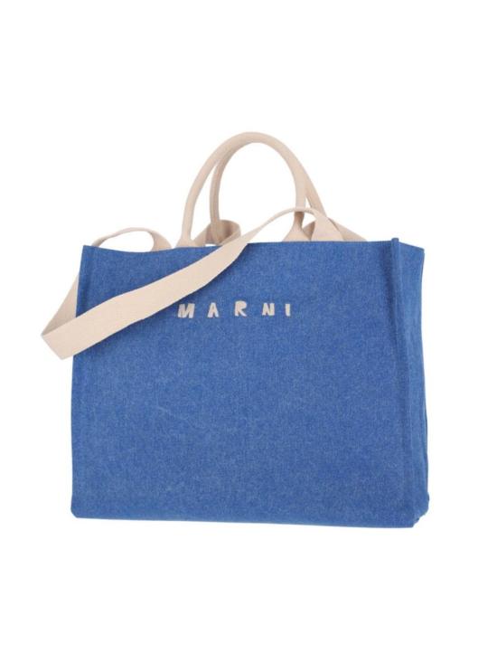  마르니 토트백 직사각형 데님  블루 - MARNI