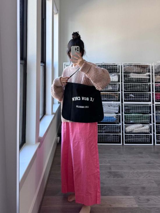  르 본 숍 토트백 르봉숍 르봉 크루 해피 캐리백 블랙