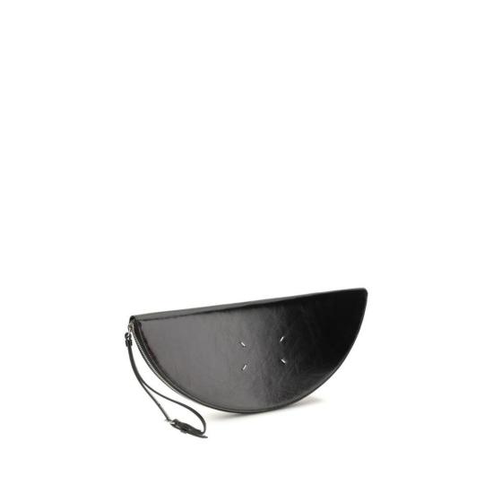  마르지엘라 클러치/파우치 메종  하프문 가죽 클러치 백 블랙 - MAISON MARGIELA