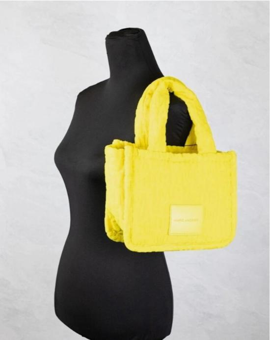 마크제이콥스 토트백 마크 제이콥스 모노그램 테리 토트 스몰 백 실버 - MARC JACOBS