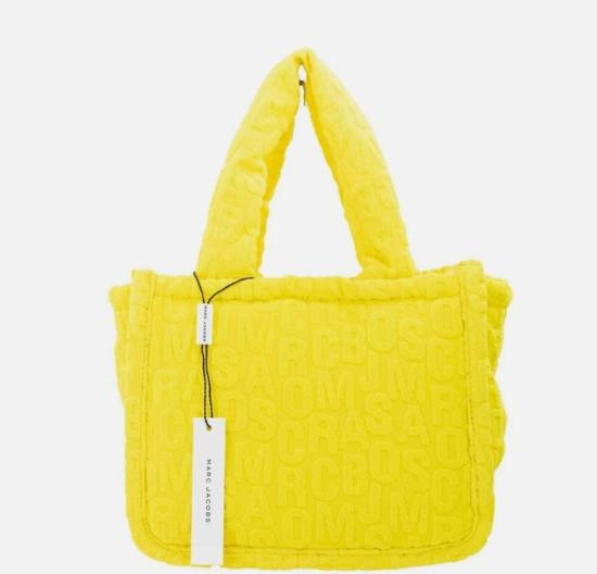  마크제이콥스 토트백 마크 제이콥스 모노그램 테리 토트 스몰 백 실버 - MARC JACOBS