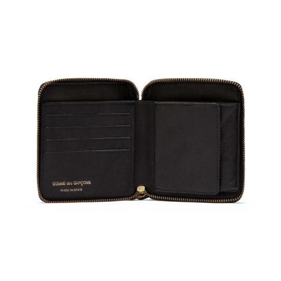  꼼데가르송 지갑 Comme Des Garçons 클래식 지퍼  워시드 블랙 - COMME DES GARCONS