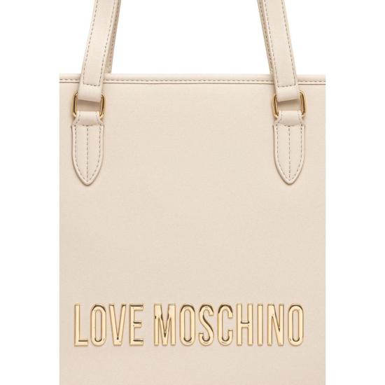 26SS 모스키노 숄더백 러브  폴리우레탄 핸드백 베이지 - MOSCHINO