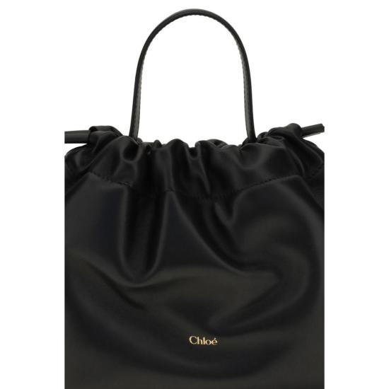 26FW 끌로에 토트백 아이콘 레더 체인 숄더백 블랙 - CHLOE