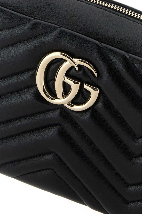  구찌 크로스백 GG 마몬트 나파 가죽 크로스바디 백 블랙 - GUCCI