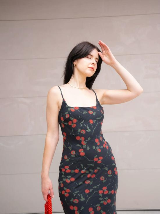  Sofie the Label 미디 원피스 소피 더 라벨 아이비 드레스 토마토 - OTHER BRANDS