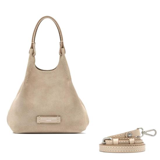  지아니 끼아리니 숄더백 Gianni Chiarini Dua 미니 버킷백 누드 - GIANNI CHIARINI
