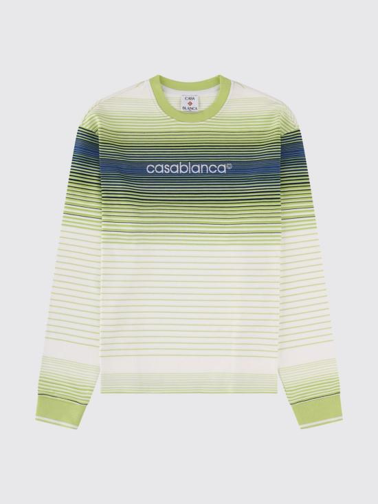26SS 카사블랑카 긴팔 티셔츠 WSS26JTP511 01 Striped - CASABLANCA