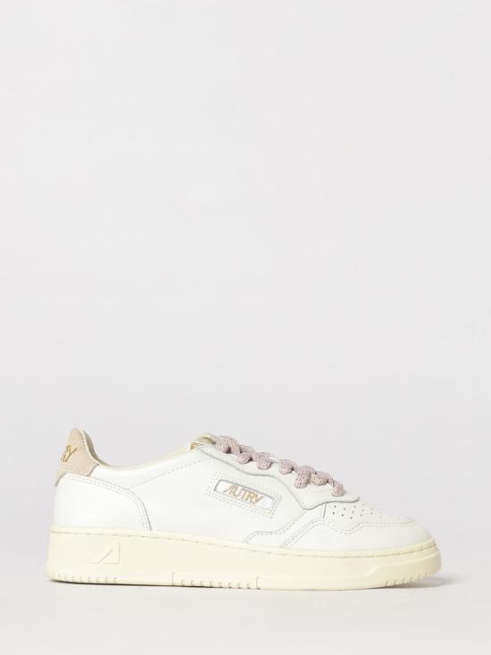 26FW 오트리 메달리스트 로우 레더 스니커즈 AULW SW04 Yellow Cream