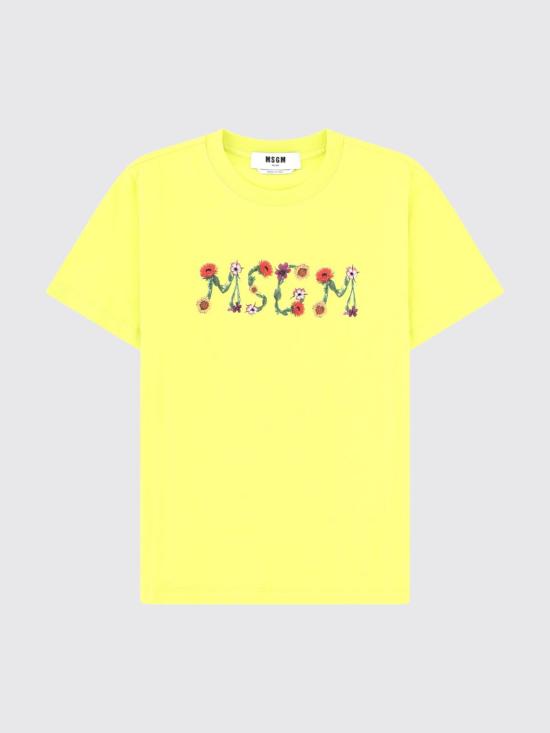 26SS 엠에스지엠 반팔 티셔츠 4041MDM124N267002 32 Yellow - MSGM