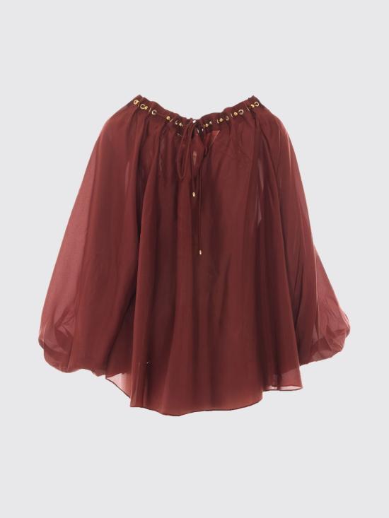 26FW 짐머만 블라우스 8428TSS261 MER Burgundy - ZIMMERMANN