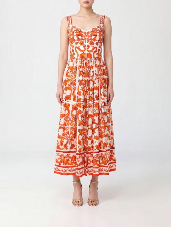 26FW 돌체앤가바나 롱 원피스 F6TTHT GDDRLS9000 Orange