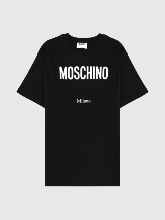26SS 모스키노 반팔 티셔츠 07190541 1555 Black - MOSCHINO