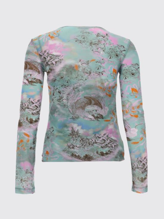 26SS 오프화이트 긴팔 티셔츠 2AD282S26JER001 W960 Gnawed Blue - OFF WHITE
