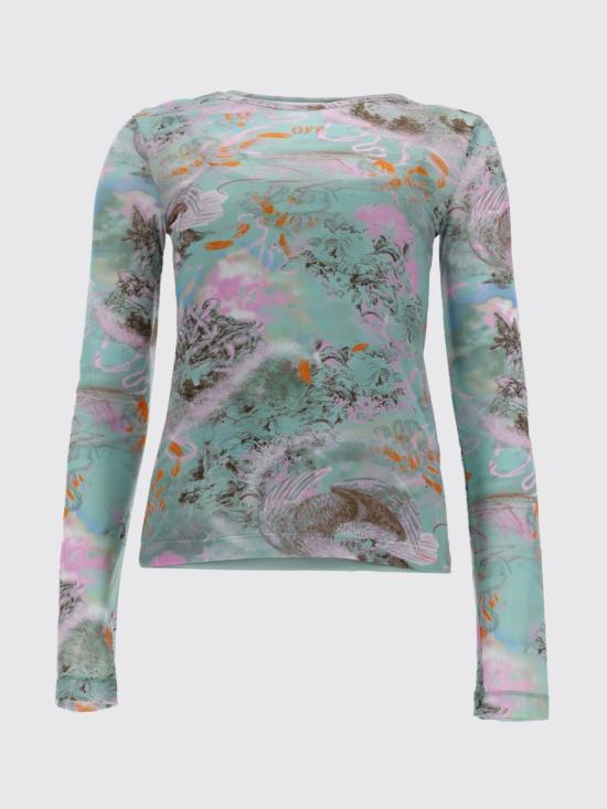 26SS 오프화이트 긴팔 티셔츠 2AD282S26JER001 W960 Gnawed Blue - OFF WHITE