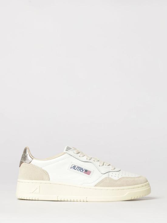 26FW 오트리 메달리스트 로우 레더 스니커즈 AULW LS75 Gold